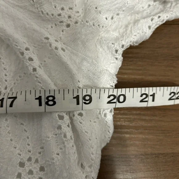 Anthropologie Maeve White Puff Sleeve Sundress. Size Medium - Picture 5 of 6